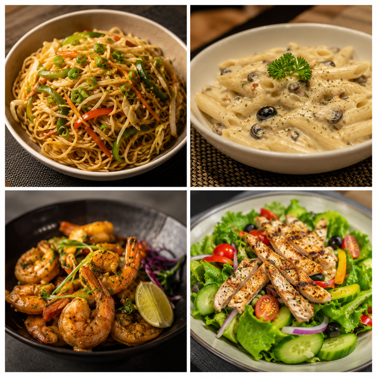 Food collage at Barefoot Bliss